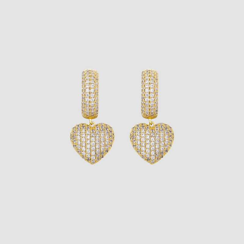 HEART LOVER-ICED OUT - GOLD JCI PARIS