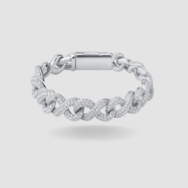 CUBAN-8 MIAMI-BRACELET -SILVER - JCI PARIS